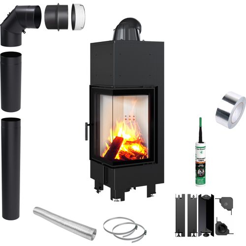 Kamin KRATKI MBN Rechts 10 kW Ø200 Schließung Ökodesign Montageset
