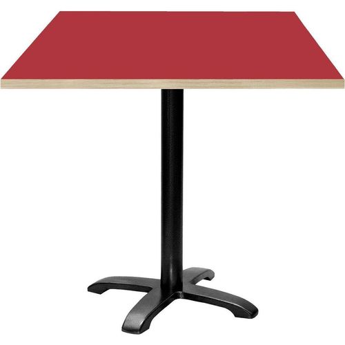 Tisch 70 x 70 cm – Modell Bazila mit roten Holzkanten