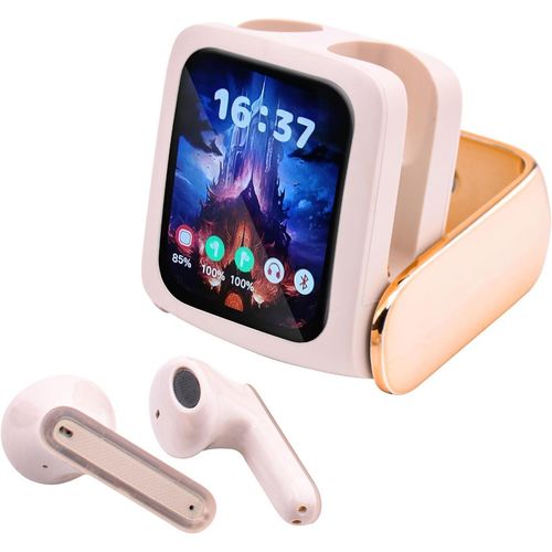 In-Ear-Kopfhörer, mit Touchscreen Bluetooth kabellos mit Bildschirm schnurlose drahtlose Ohrhörer Bluetooth für iPhone Android Ohr Earphone Kopfhoerer