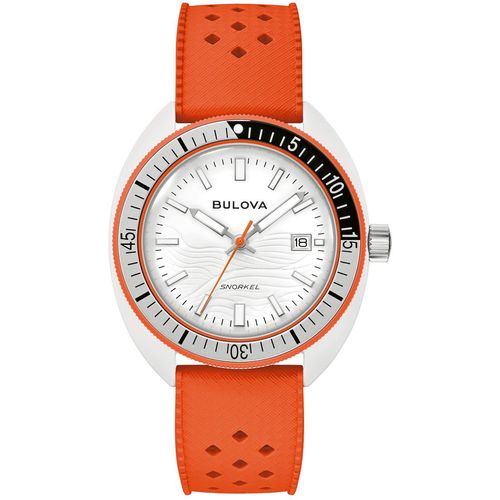 Quarzuhr BULOVA, orange, Armbanduhren, Herren, Armbanduhr, Herrenuhr, analog, Tag