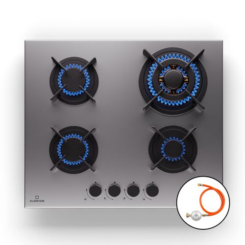 Goldflame 4 Gaskochfeld 4-flammig autark Erdgas/Propangas Edelstahl