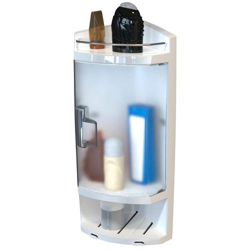 Duschregal BISCHOF "Deluxe", weiß, B:22cm H:44,1cm T:19cm, Kunststoff, Regale