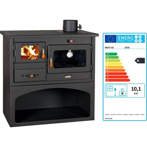 Küchenofen Holzherd Prity 1P34 Rauchrohr rechts 10kW Bimschv2 EEK A