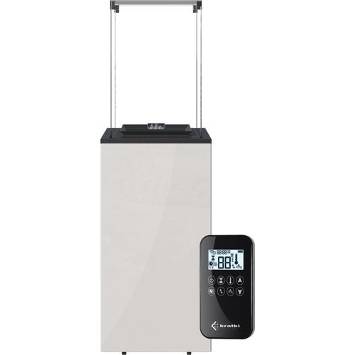Terrassenheizer Patio Mini Glas weiß automatische Steuerung 8,2kW