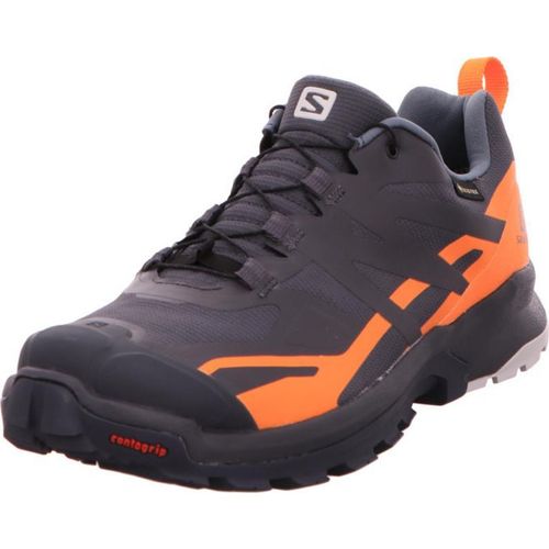 SALOMON Leicht Wanderschuh Xa Rogg 2 GTX Herren Ebony/Vibrant O Ebony/Vibrant Orange/Lunar 45.5