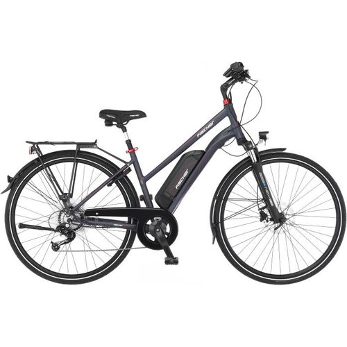 FISCHER Damen Trekking E-Bike VIATOR 2.0 - anthrazit matt, 28 Zoll, RH 44 cm, 422 Wh Generalüberholt