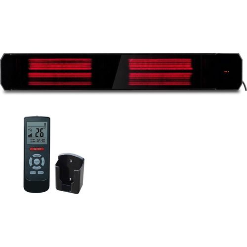 Infrarot Terrassenheizer - Schwarz - 2200W, 116cm Breite, 18cm Höhe
