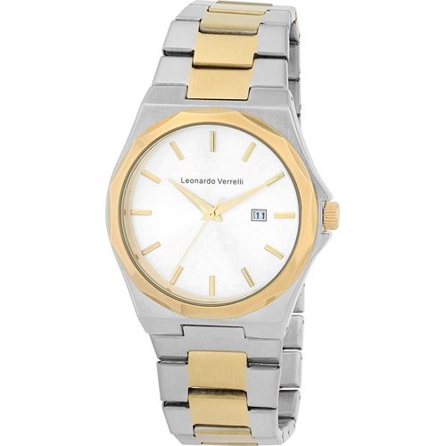 Leonardo Verrelli Herrenuhr mit Edelstahlarmband, Ø 42 mm