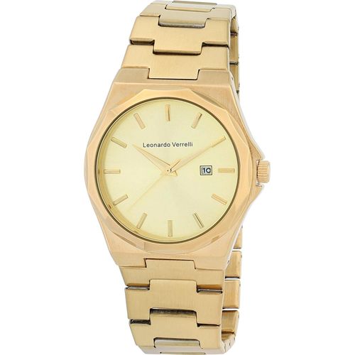 Leonardo Verrelli Herrenuhr mit Edelstahlarmband, Ø 42 mm