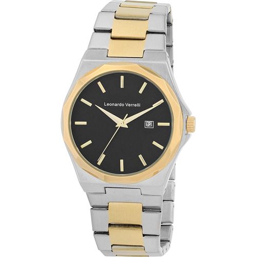 Leonardo Verrelli Herrenuhr mit Edelstahlarmband, Ø 42 mm