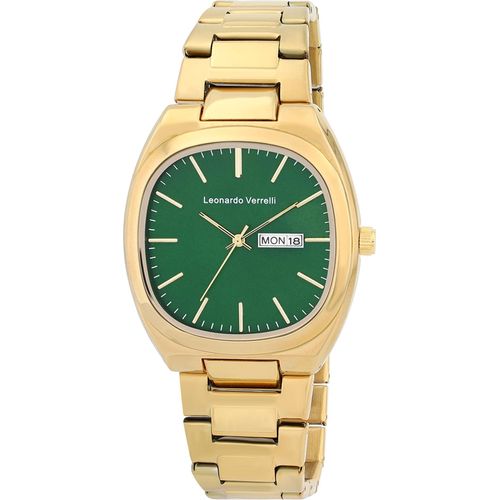 Leonardo Verrelli Tonneau-Herrenuhr, Edelstahlarmband