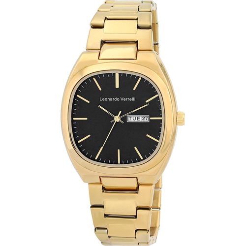 Leonardo Verrelli Tonneau-Herrenuhr, Edelstahlarmband
