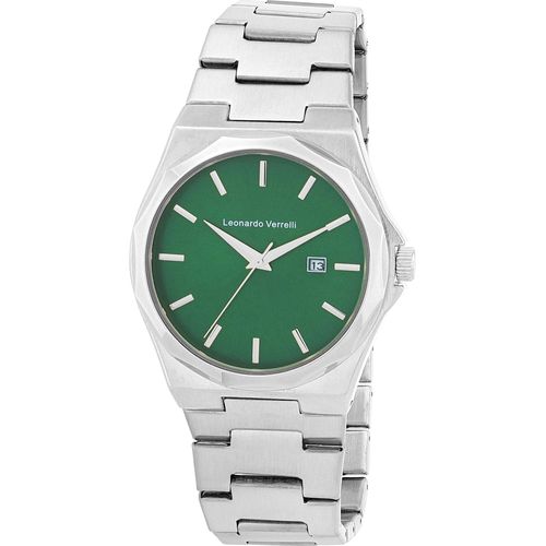 Leonardo Verrelli Herrenuhr mit Edelstahlarmband, Ø 42 mm