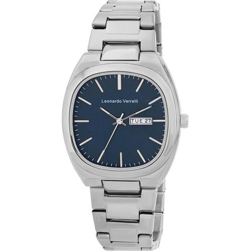 Leonardo Verrelli Tonneau-Herrenuhr, Edelstahlarmband