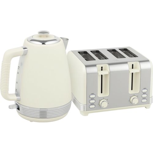 Wasserkocher- und Toaster-Set, 1,7 L, 2200W, Strix Thermostat, Filter, 4-Schlitz-Toaster, 7 Bräunungsstufen, Krümelfach