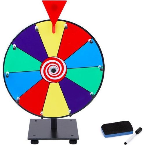 INF 12-Zoll Glücksrad mit 10 anpassbaren Feldern für Spiele und Aktionen