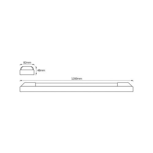 OSRAM LED-Lichtleiste POWER BATTEN, 3.000 K, 120 cm, 2-flg.