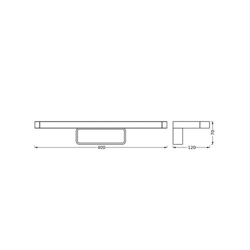 OSRAM LED-Wandlampe ORBIS DISC BAR, chrom, 40 cm, IP44, CCT