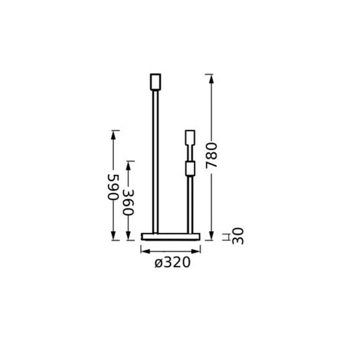 OSRAM Stehleuchte DECOR STICK, beige, Höhe 78 cm, 3-flammig