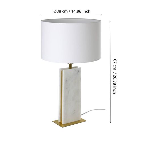 EGLO Stars Of Light Tischleuchte Belesar, Textil, weiß, E27