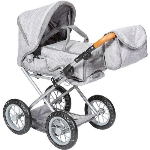 Knorrtoys® Kombi-Puppenwagen »Ruby - Stone Brown«, mit Wickeltasche