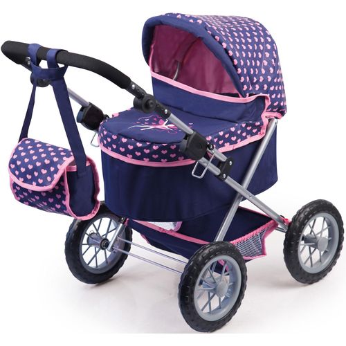 Bayer Puppenwagen »Trendy, dunkelblau«, mit Wickeltasche