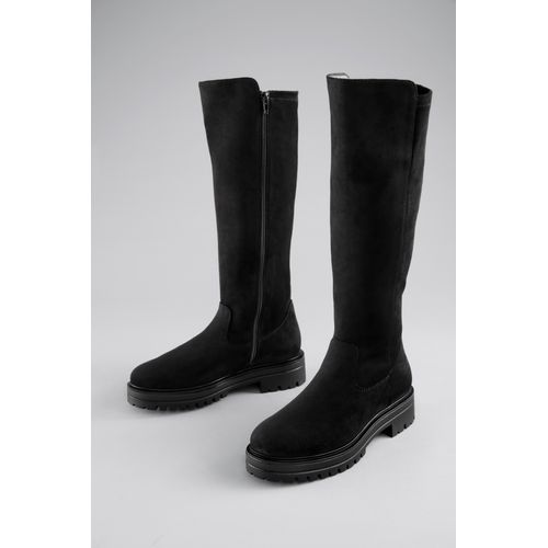 Stiefel ANISTON SHOES, Damen, Gr. 40, Normalschaft, schwarz, Velourslederimitat, Schuhe, Stretch-Stiefel mit Innen-Reißverschluss - NEUE KOLLEKTION, Topseller