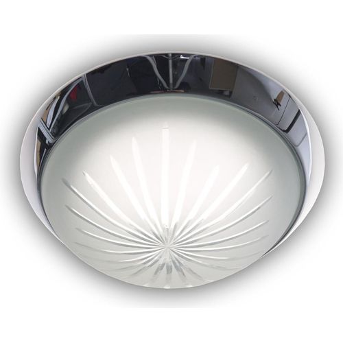 Niermann LED 12W Deckenleuchte Schliffglas satiniert, Chrom, 35cm, warmweiss, Germany