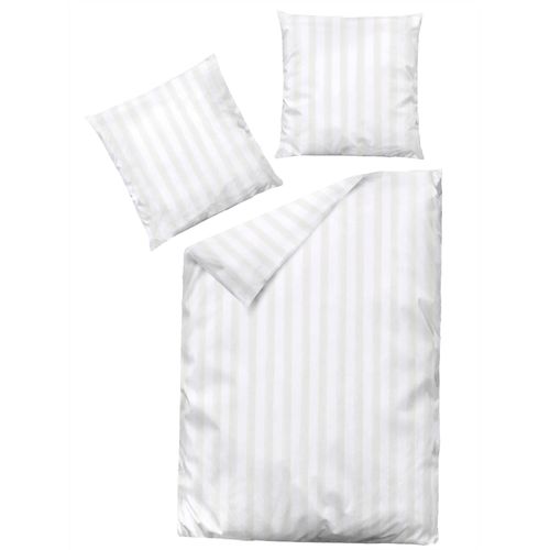 Bettwäsche DORMISETTE Gr. 8, weiß, Kissenbezug, Bettbezüge: Kissenbezüge:, 2-teilige Garnitur St., Damast, B/L: 40cm x 40cm, Damast, 100% Baumwolle, Bettwäsche