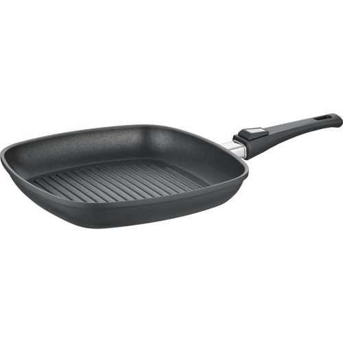 Grillpfanne 30x30 cm, Aluguss, schwarz - Vario Click (neue Version)