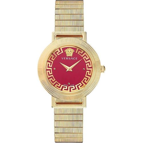 Versace Damen Armbanduhr 36 mm Armband Edelstahl GRECA