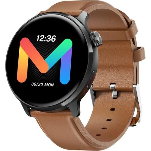 Smartwatch - Drehknopfbetrieb, anpassbare Zifferblätter, 60 Sportmodi, 24h Herzfrequenz-Tracker, Aktivitäts- & Lebensassistent, Braun