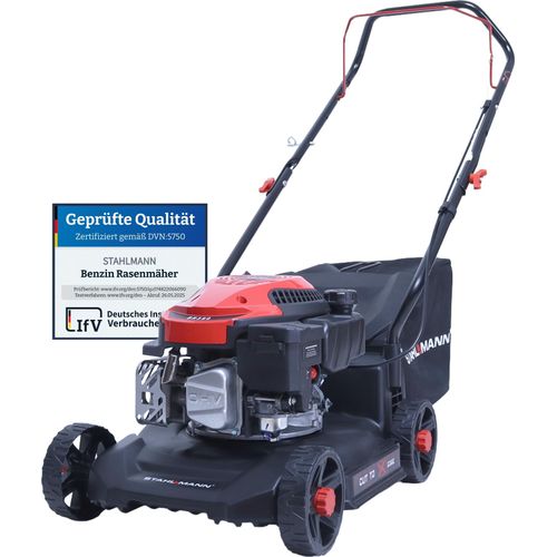 Rasenmäher Benzin BR390 – 4,0PS (2,9kW) 127ccm, 39cm Schnittbreite, Schnitthöhenverstellung, kompakt, 35L Fangkorb