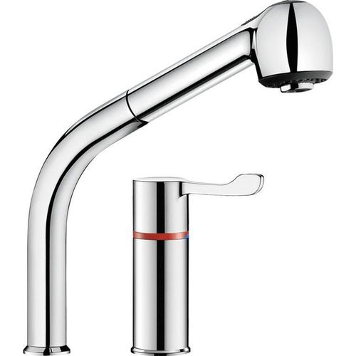 Delabie WT-Therm. SECURITHERM mit Auszugbrause auf Säule