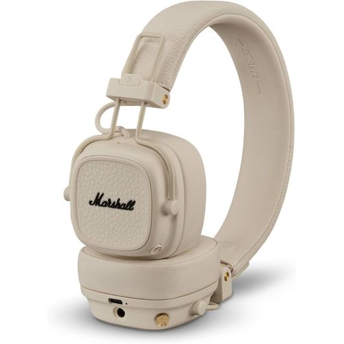 Bluetooth-Kopfhörer mit legendärem Sound, 100 Stunden kabellose Spielzeit, robustes faltbares Design, anpassbare M-Taste, kabelloses Laden, Crème