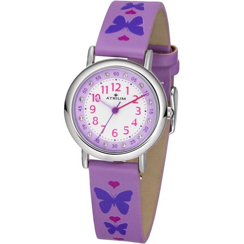 Quarzuhr ATRIUM, lila (lila, blau), Armbanduhren, Kinder, Armbanduhr, Kinderuhr, Mädchenuhr, Lernuhr, Geschenkidee, Schulanfang
