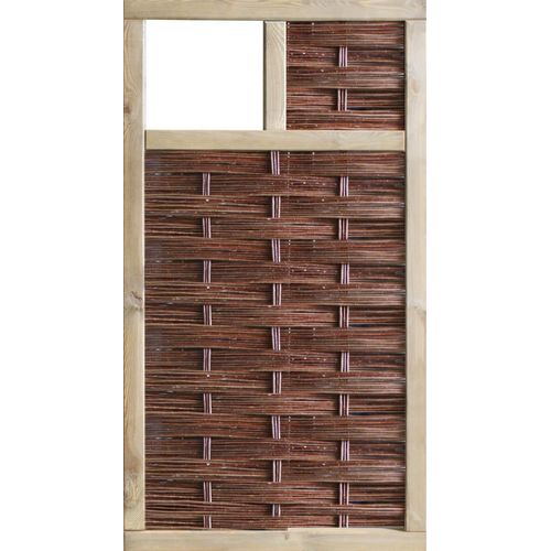 T&J LABO-3D Weidengeflechtzaun 94x180 mit 1 Fenster oben