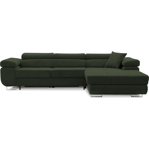 Ecksofa Rigatto VI PRO POSO 014 RECHTS mit verstellbaren Kopfstützen! Modernes Ecksofa mit Schlaffunktion und Bettkasten