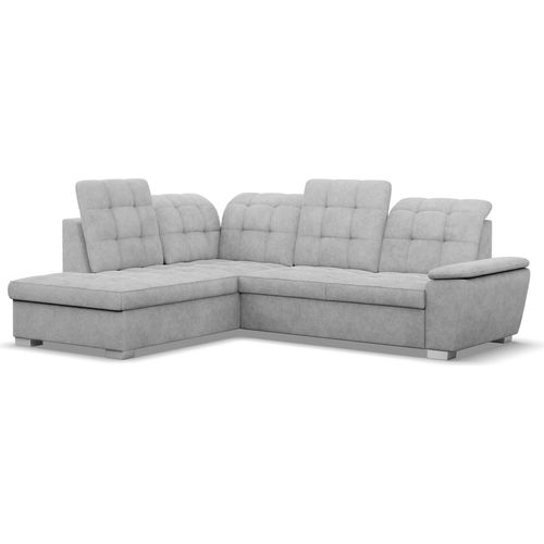 Ecksofa BARON Economy-Version, 255 x 200 x 105, LINKS - Farben Hellgrau, Zusatzfunktionen: Keine Schlaffunktion, kein Bettkasten