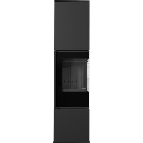 Kaminofen aus Stahl KRATKI REN/L rechts Ø 150 7 kW schwarz Verkleidung