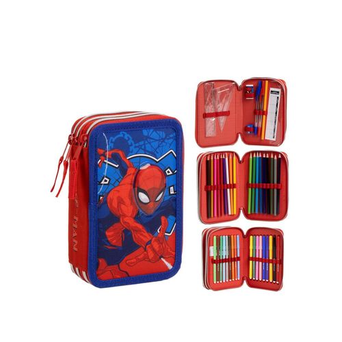 Spiderman Federmappe gefüllt – Schuletui & Stiftebox mit Zubehör