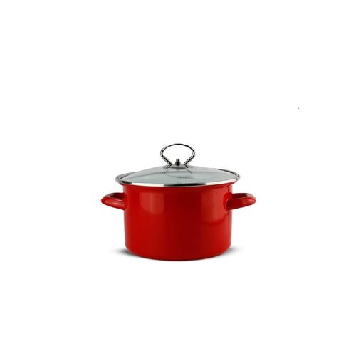 Kochtopf Metallic Red 20 cm – Robust, Induktionsgeeignet & Spülmaschin