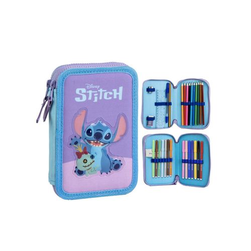 Disney Stitch Federmappe gefüllt – Schuletui & Stiftebox mit