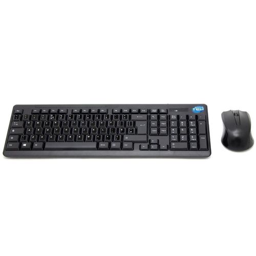 Simpletek Tastatur QWERTY Englisch (UK) Wireless Mouse + Keyboard with Stickers 1000 DPI 2.4G Nano reciever