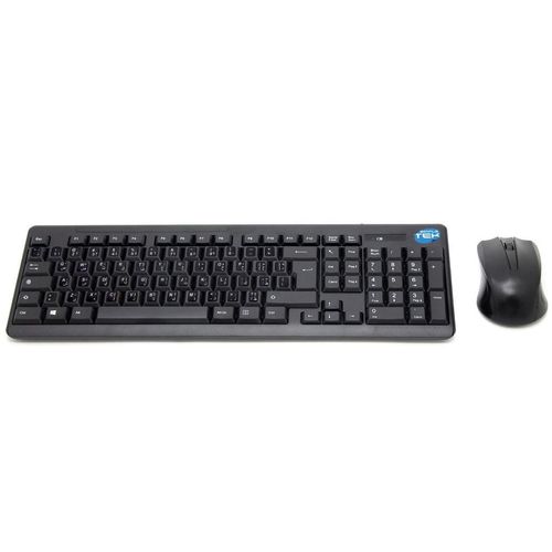 Simpletek Tastatur QWERTY Arabisch Wireless Mouse + Keyboard with Stickers 1000 DPI 2.4G Nano reciever