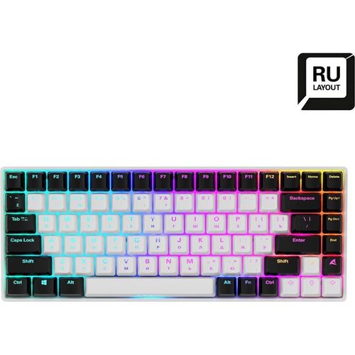 Sharkoon SKILLER SGK50 S3 Tastatur Gaming USB QWERTY Russisch Weiß