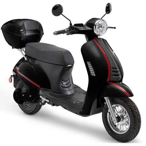 E-Motorroller LUXXON "E3000", schwarz, Elektromotorroller, 45 km/h, bis zu 55 km Reichweite, mit Straßenzulassung, 2 Sitzplätze, B:67cm H:109,5cm L:175cm