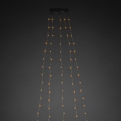 Micro LED Baummantel mit Ring Ø 11, 5 Stränge à 48 Dioden, LED Tropfen, mit Multifunktion, frei wählbarem Timer und Dimmer, reagiert auf Musik, APP-ge