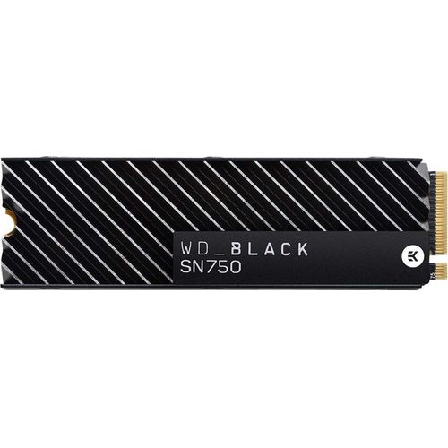 WD_BLACK™ SN750 NVMe™ SSD mit Kühlkörper 1 TB, 3,470 MB/s - Schwarz