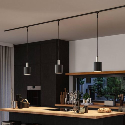Paulmann URail-Lampenschirm Tallis 2Easy, schwarz matt